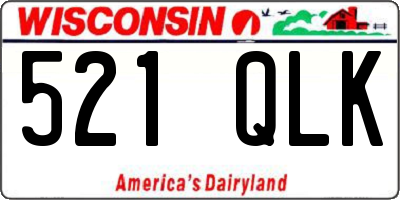 WI license plate 521QLK