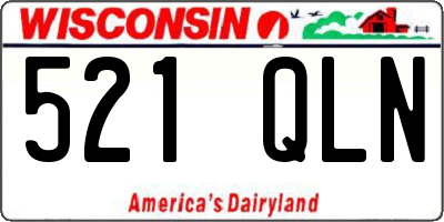 WI license plate 521QLN