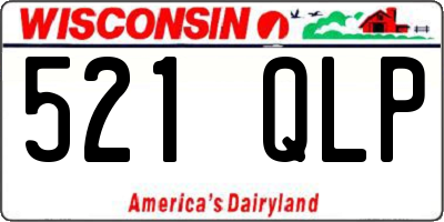 WI license plate 521QLP