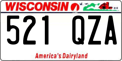 WI license plate 521QZA