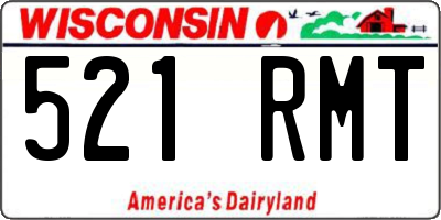 WI license plate 521RMT