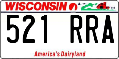 WI license plate 521RRA