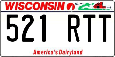 WI license plate 521RTT