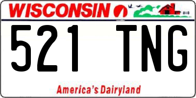 WI license plate 521TNG