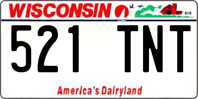 WI license plate 521TNT