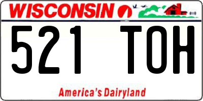 WI license plate 521TOH