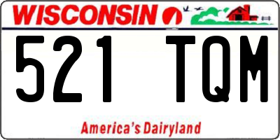 WI license plate 521TQM