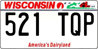 WI license plate 521TQP