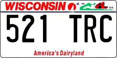 WI license plate 521TRC