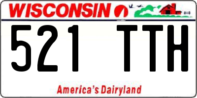 WI license plate 521TTH