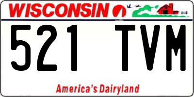 WI license plate 521TVM