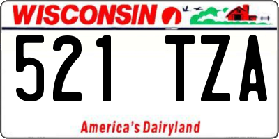 WI license plate 521TZA