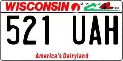 WI license plate 521UAH