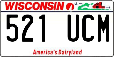 WI license plate 521UCM