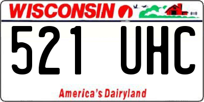 WI license plate 521UHC