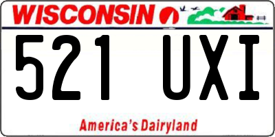 WI license plate 521UXI