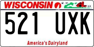 WI license plate 521UXK