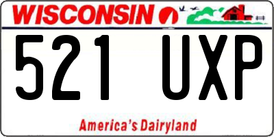 WI license plate 521UXP