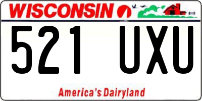 WI license plate 521UXU