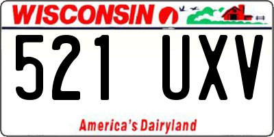 WI license plate 521UXV