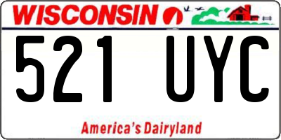 WI license plate 521UYC