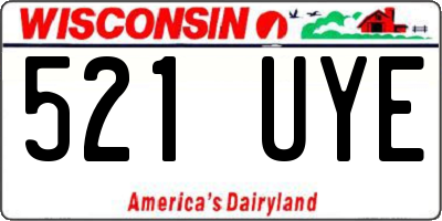 WI license plate 521UYE