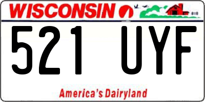 WI license plate 521UYF