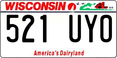 WI license plate 521UYO