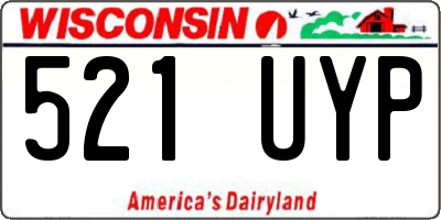 WI license plate 521UYP