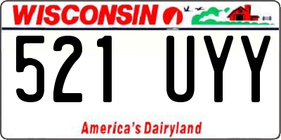 WI license plate 521UYY