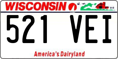 WI license plate 521VEI