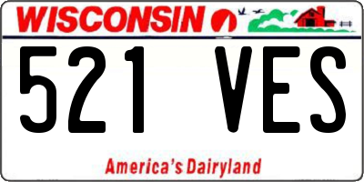 WI license plate 521VES