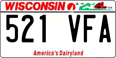 WI license plate 521VFA
