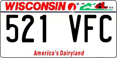 WI license plate 521VFC