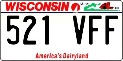 WI license plate 521VFF