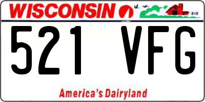 WI license plate 521VFG