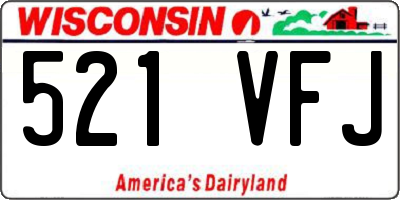 WI license plate 521VFJ
