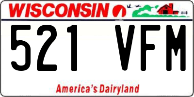 WI license plate 521VFM