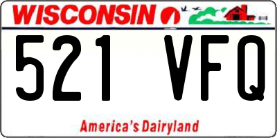 WI license plate 521VFQ