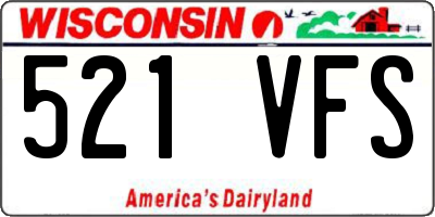 WI license plate 521VFS
