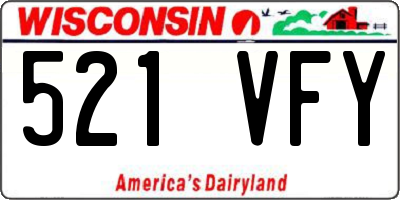 WI license plate 521VFY