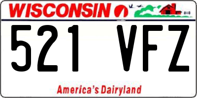 WI license plate 521VFZ