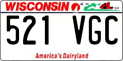 WI license plate 521VGC