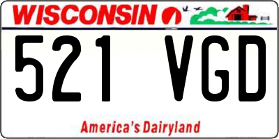 WI license plate 521VGD
