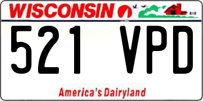 WI license plate 521VPD