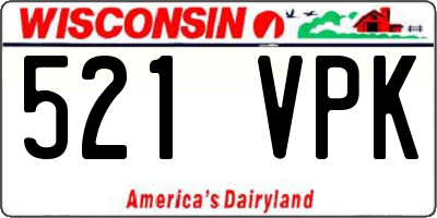 WI license plate 521VPK