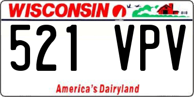 WI license plate 521VPV
