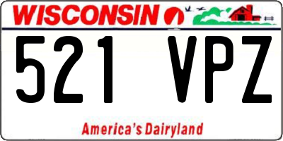 WI license plate 521VPZ