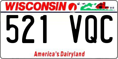 WI license plate 521VQC