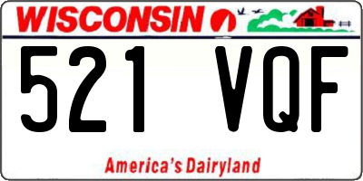 WI license plate 521VQF